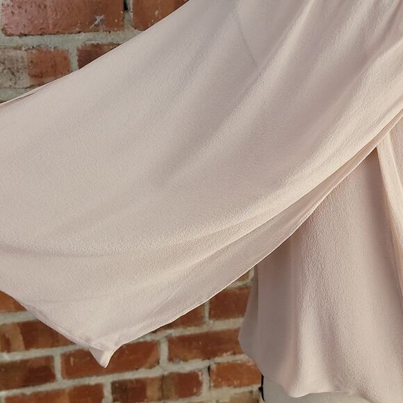 Hinge silk blouse with hanging sleeves S - Picture 3 of 7